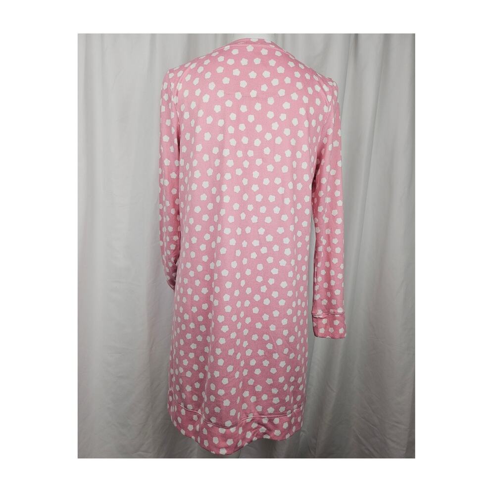 KATE SPADE WOMEN’S LOUNGE/SLEEP LONG SLEEVE DRESS – PINK W/ WHITE STARS – SIZE S - Picture 2 of 8